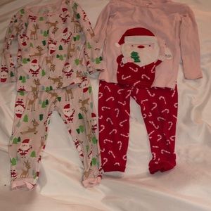 Long sleeve Christmas girl pajamas